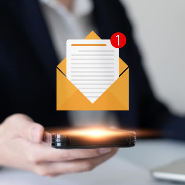 Gestion de courriels pour entreprise.