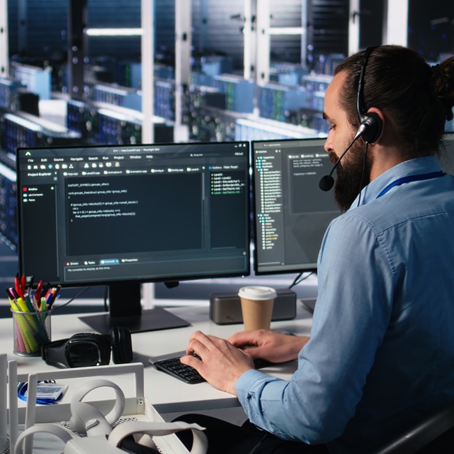Support informatique.
